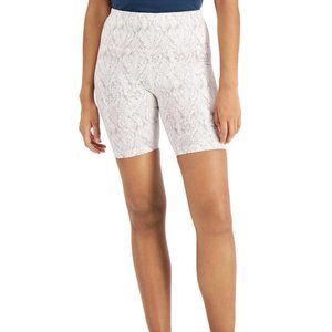 INC International Concepts Snakeskin-Print Bike Shorts, SNAKE, XS